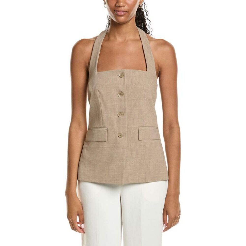 Kenneth Cole Womens Halter Vest, Brown